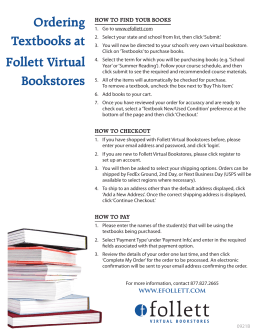 a guide on ordering from the Follett website