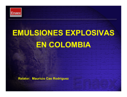EMULSIONES EXPLOSIVAS EN COLOMBIA