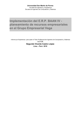 Implementación del ERP BAAN IV