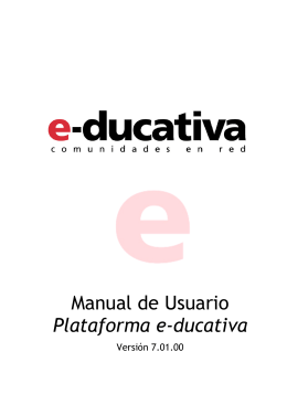 Manual de Usuario Plataforma e-ducativa