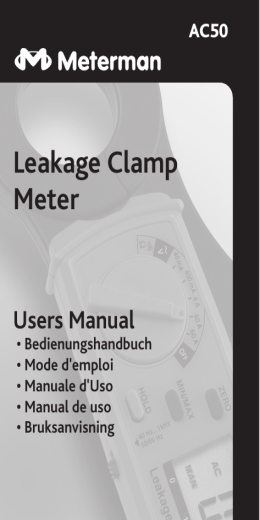 Leakage Clamp Meter Users Manual