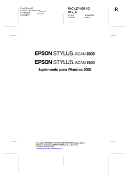 Suplemento para Windows 2000 de la EPSON STYLUS SCAN 2000