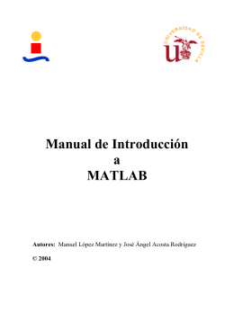 Manual de Introducción a MatLab (26 pags)