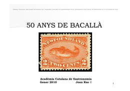 50 ANYS DE BACALLÀ - Acadèmia Catalana de Gastronomia
