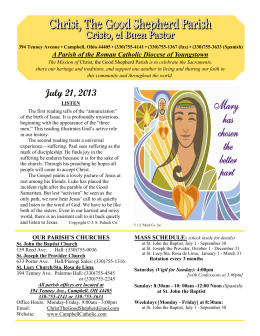 July 21, 2013 - Christ, the Good Shepherd Parish of Campbell, Ohio