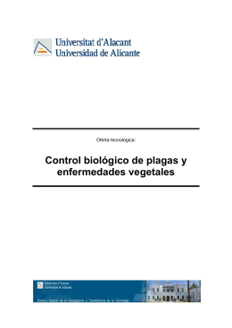 Control biológico de plagas y enfermedades vegetales - sgitt-otri