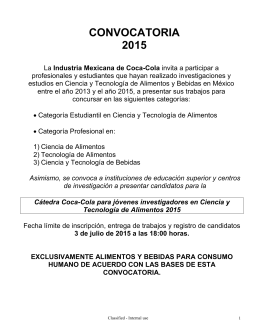Convocatoria de Registro CONACYT – HORIZON2020 2015