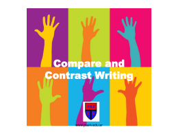 Compare and contrast writing