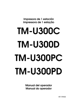 TM-U300C TM-U300D TM-U300PC TM-U300PD Manual do