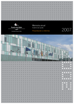 Memoria Anual 2007 - Autoridad Portuaria de Gijón