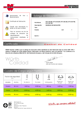 Certificados - Würth España SA