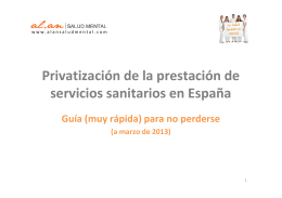 Privatizacion Servicios Sanitarios España
