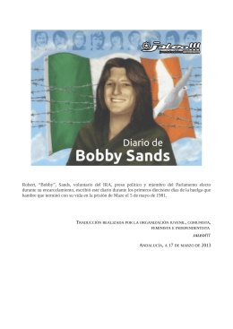 Diario de Bobby Sands - Grupo de Estudios del Sindicato Andaluz
