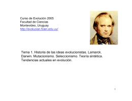 Tema 1. Historia de las ideas evolucionistas. Lamarck