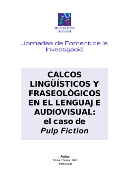 el caso de Pulp Fiction - Universitat Jaume I de Castelló