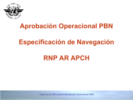 Aprobación Operacional PBN Especificación de Navegación