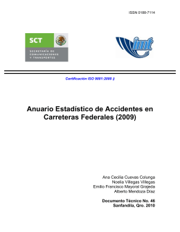 Anuario Estadístico de Accidentes en Carreteras Federales (2009)