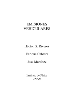 EMISIONES VEHICULARES - Instituto de Física UNAM