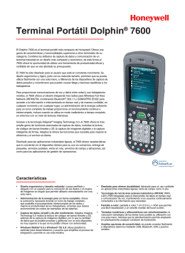Terminal Portátil Dolphin® 7600 - Honeywell Scanning and Mobility
