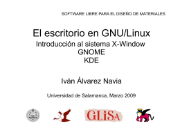 El escritorio en GNU/Linux - OCW Usal