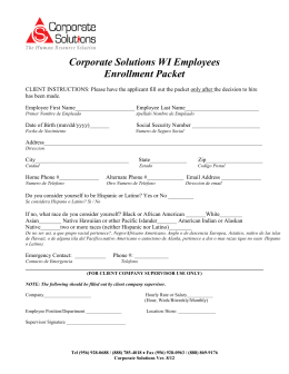 Corporate Solutions WI Employees Enrollment Packet