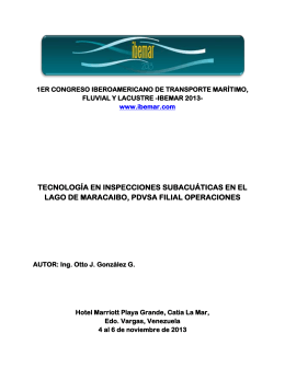 tecnología en inspecciones subacuáticas en el lago de maracaibo