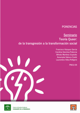 Seminario Teoría Queer: de la transgresión a la transformación social