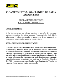 4° CAMPEONATO MAGALLÁNICO DE RALLY AÑO 2012-2013