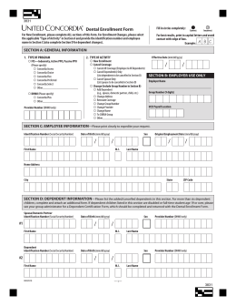 CA DHMO Dental Enrollment Form