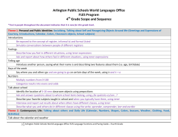 Arlington Public Schools World Languages Office FLES Program 4