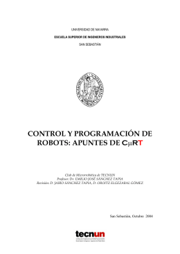 CONTROL Y PROGRAMACIÓN DE ROBOTS: APUNTES DE CµRT