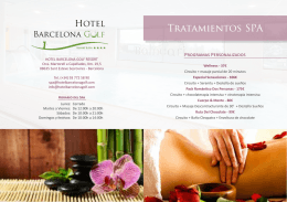 Tratamientos SPA - Hotel Barcelona Golf Resort & Spa