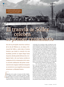 El tranvía de Sóller celebra su primer centenario - Vialibre