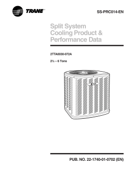 Split System Cooling Product & Performance Data