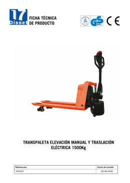 Transpaleta Of traslación electrical and manual