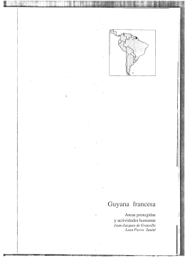 Areas protegidas y actividades humanas en Guyana francesa
