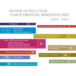 informe de resultados i plan de empleo del municipio de cádiz