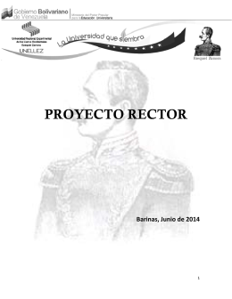 Proyecto Rector - Plan Especial de Formación Docente OPSU