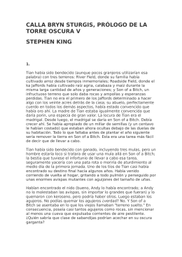 calla bryn sturgis, prólogo de la torre oscura v stephen king