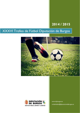 2014 / 2015 XXXVI Trofeo de Fútbol Diputación de Burgos