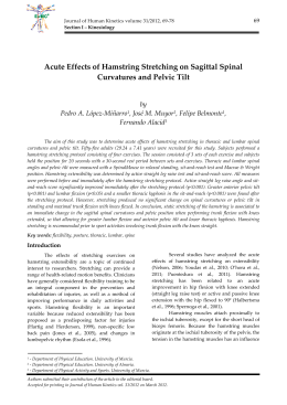 Acute Effects of Hamstring Stretching on Sagittal Spinal Curvatures