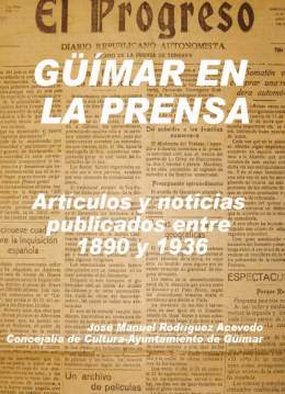 güímar en la prensa - Archivo Municipal de Güímar