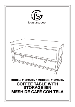 coffee table with storage bin mesh de café con tela