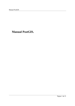 Manual PostGIS. - Refractions Research