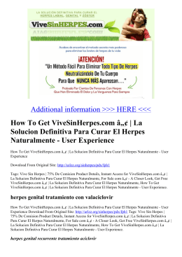 How To Get ViveSinHerpes.com â„¢ | La Solucion Definitiva Para