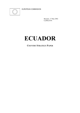 Ecuador - Country Strategy Paper 2002-2006