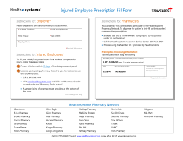 Injured Employee Prescription Fill Form