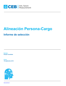Alineación Persona-Cargo Informe de selección