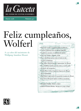 Feliz cumpleaños, Wolferl - Fondo de Cultura Económica