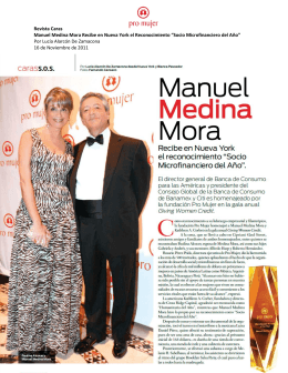 Revista Caras Manuel Medina Mora Recibe en Nueva